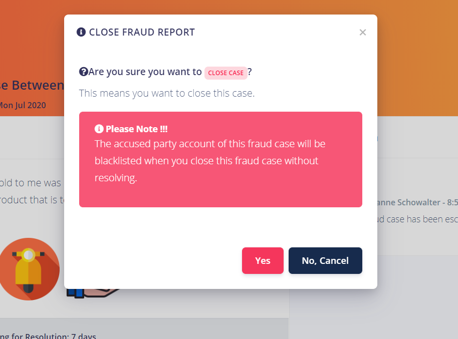 Close Fraud Report Close Fraud Report
