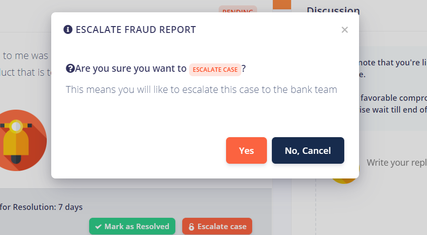 Escalate Fraud Report Escalate Fraud Report